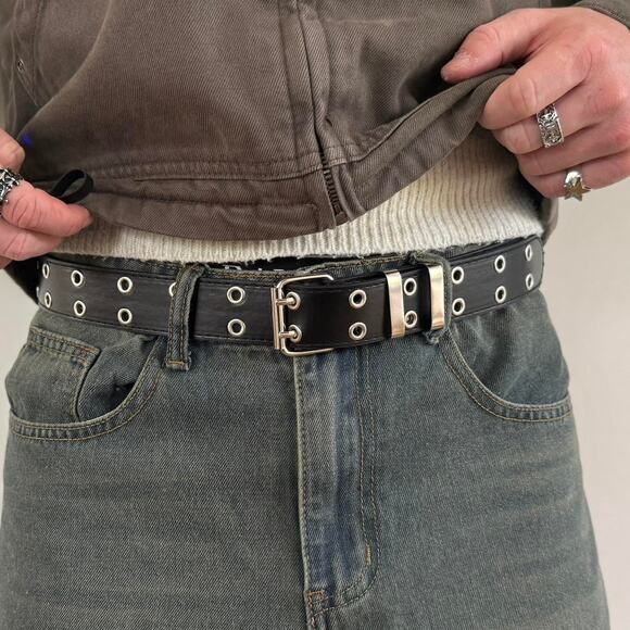 Vintage Black Western Cowboy Boho Belt Single Stitch Unisex - Picture 1 of 10